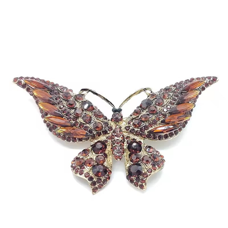 PD BROOCH Luxury Elegant Glassstone Butterfly Brooches