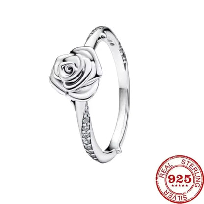 Fashion Classi 925 Silver Red Heart-shaped Ring